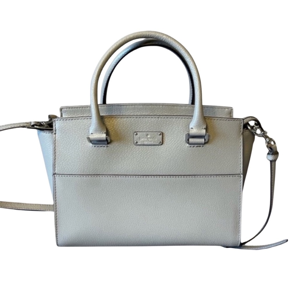 Kate Spade Large Light Gray Satchel โข 12โx9โx5โ โข LIKE NEW CONDITION - Picture 3 of 13